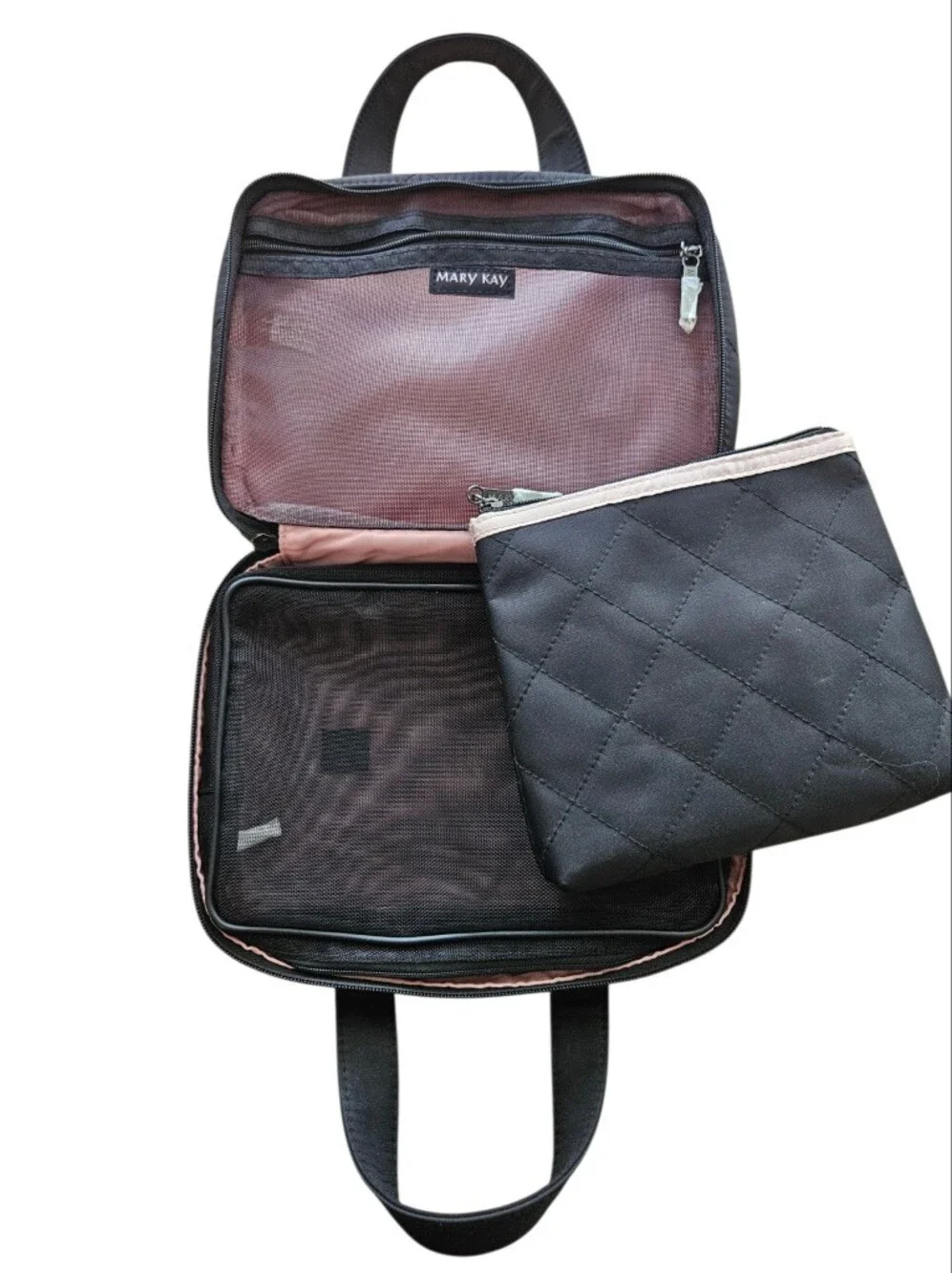 Mary Kay Black Zippered Travel Case Makeup Cosmetic Bag NEW